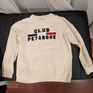 Cream Sweater Size M Terry Cotton Made In Portugal